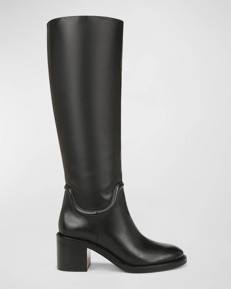 Fabian Block-Heeled Leather Boots